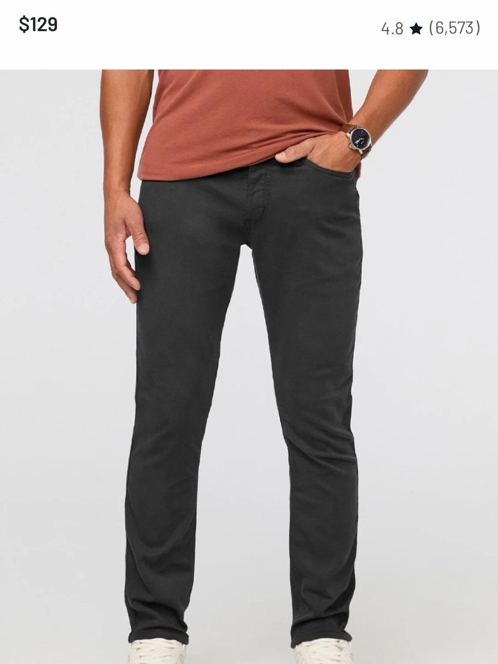 DU/ER Men's Slim Fit Dark Brown Pants